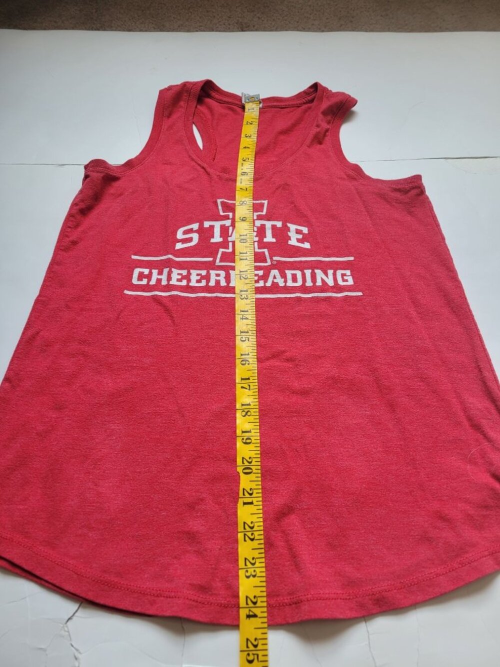 Iowa State Cyclones Cheerleading Red Razorback Tank Top Size M Sport College - Picture 9 of 9